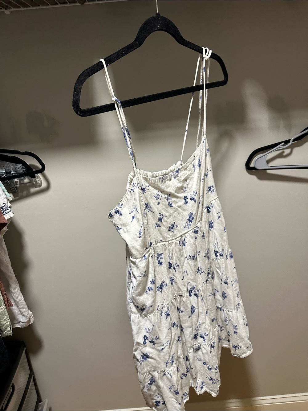 Abercrombie & Fitch White Floral Dress - Blue Flower Print